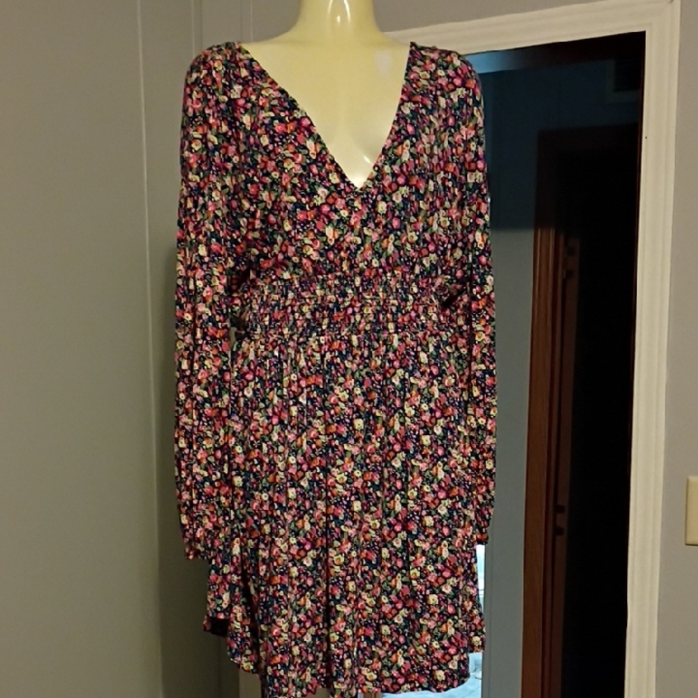 ASOS Multicolor Floral Long Sleeve Dress